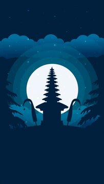 Flat Nyepi Greeting Motion Graphic