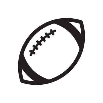 American football ball icon isolated. Rugby ball icon.