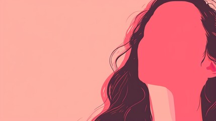 a woman illustration on a royal pink background, women's day background, women empowerment...
