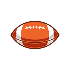 American football ball  vector isolated. Rugby ball vector.