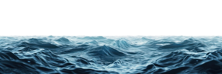 Surface of sea water on a transparent background