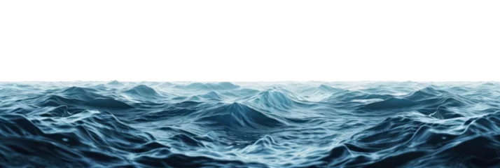 Zelfklevend Fotobehang Surface of sea water on a transparent background © Volodymyr