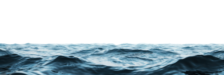 Surface of sea water, cut out - stock png.