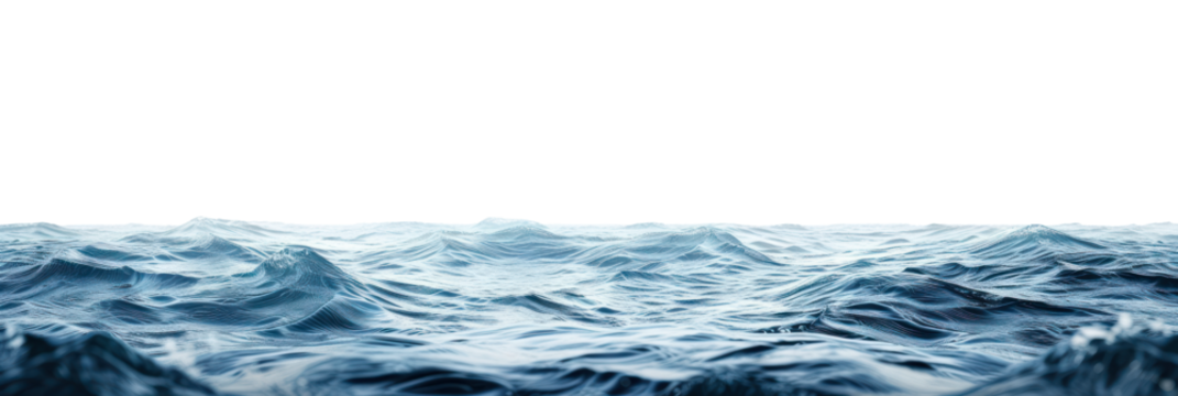 Surface of sea water, cut out - stock png.