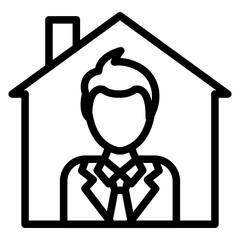 Stay Home Icon Style