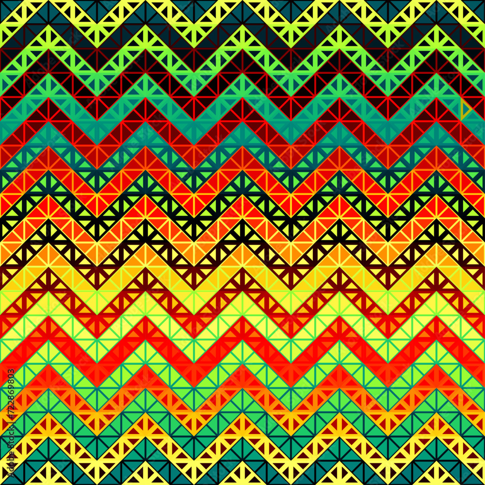 Poster Seamless vector pattern background of a triangles. Abstract chevron geometric seamless background