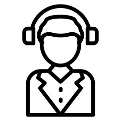 Listening Music Icon Style