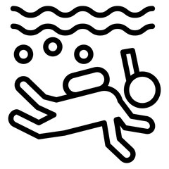 Deep Diving Icon Style