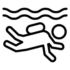 Open Water Diving Icon Style