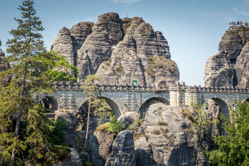 Bastei - a rock formation that is one of the greatest tourist attractions of the Saxon Switzerland...
