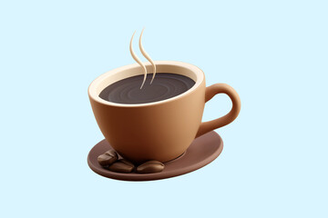 Coffee Cup 3D Icon Illustration