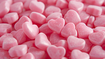 Fototapeta na wymiar pink candy hearts