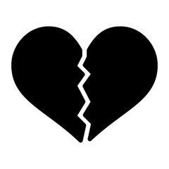 Broken Heart Vector Icon
