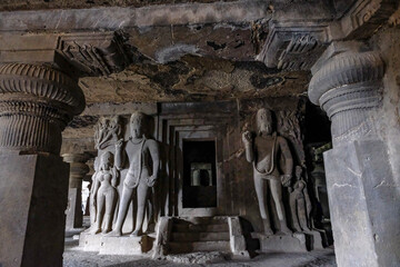 Ellora Caves are a rock-cut cave complex located in the Aurangabad District of Maharashtra, India. - 722872696
