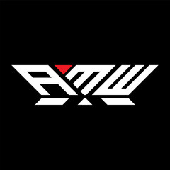 AMW letter logo vector design, AMW simple and modern logo. AMW luxurious alphabet design  