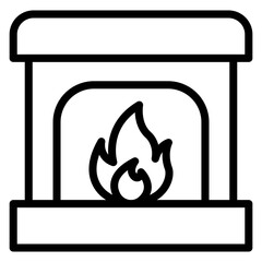 Fireplace Icon Style