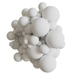 White ball geometric shapes 3D