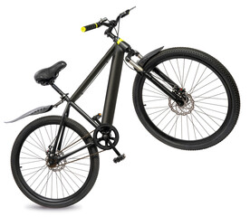 Black Mountain Bike on white, Mountain Bicycle Isolated on White background, With work path.