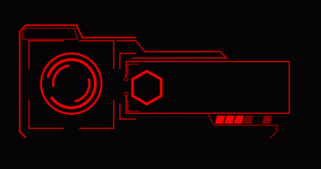 Fototapeta premium Cool Technology Lower Third in high resolution. Technology designed colorful hud lower third. Futuristic colorful lower third for a title, TV news, information call box bars, and news channels.