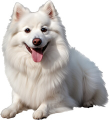 Obraz premium Cute white siberian husky isolated on transparent background