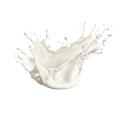 Milk Splash in the air on white background