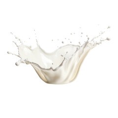 Milk Splash in the air on white background