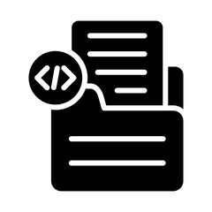 Document Insert Code Vector Icon