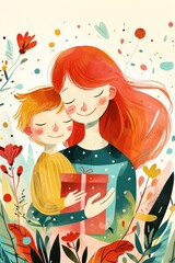 A heartwarming moment of gratitude between a mother and her child.