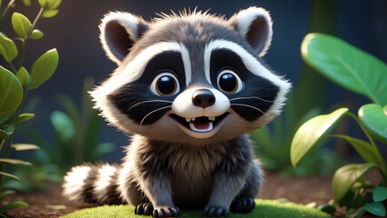 Embracing the Cuteness of a Perfect Raccoon Illustration