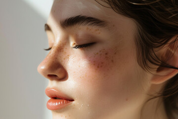 Women's beauty skincare routine photography