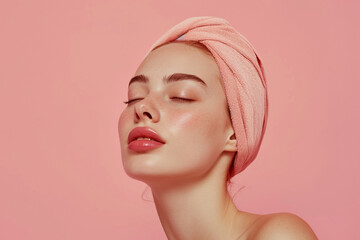 Women's beauty skincare routine photography