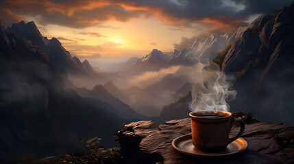 a cup of hot coffee fuels the adventure, its warmth a companion in the midst of exploration