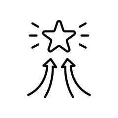 success path icon vector in line style