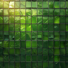 green pattern wall