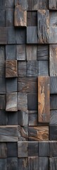 Different Materials that Resemble a Wooden Wall Zen Minimalism Background - Hard and Soft Lines Restored and Repurposed Organic and Naturalistic Wallpaper created with Generative AI Technology