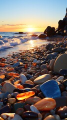 Fototapeta premium Vector illustration of a close up of coloful rocks UHD wallpaper