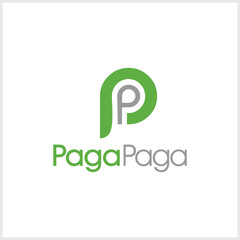 colored logo with the initial letter PP with an elegant concept