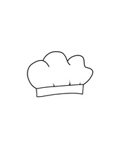 Photorealistic vector illustration of a modern white chef's hat