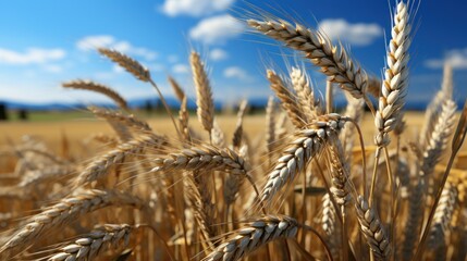 Fototapeta premium View of wheats in field UHD wallpaper