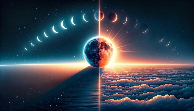 Lunar Eclipse to Sunrise Transition