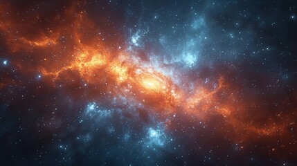 Beautiful space. Nebula and galaxies in space. Created with Generative AI