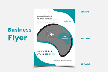 Corporate medial flayer vector template.