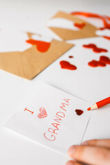 Obraz premium Text: I love grandma, children's creativity gift