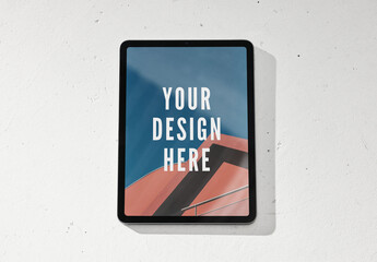 Mockup of digital tablet with customized screen
