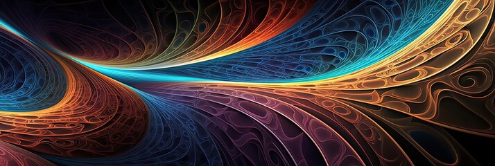 Obraz premium Mesmerizing, intricate, mathematical, kaleidoscopic, endless, mind-bending, geometric, artistic, hypnotic, enigmatic. Generated by AI.