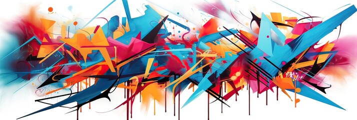 A burst of urban creativity. Vibrant, edgy, dynamic, street art, abstract, modern, artistic, rebellious. Generated by AI.