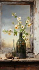 Vintage scumbling oil painting UHD wallpaper