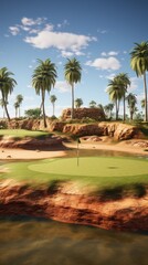 Visualize hyper golf course UHD wallpaper