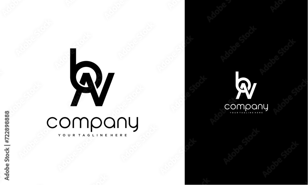 Fototapete BN or NB initial logo concept monogram,logo template designed to make your logo process easy and approachable. All colors and text can be modified