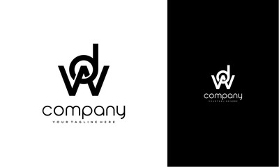 WD or DW initial logo concept monogram,logo template designed to make your logo process easy and approachable. All colors and text can be modified